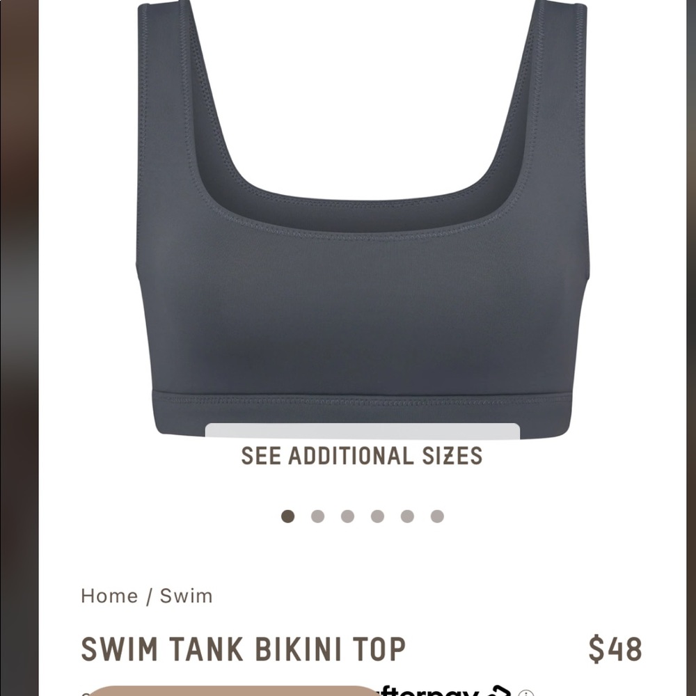 SKIMS swim top - gray -size M